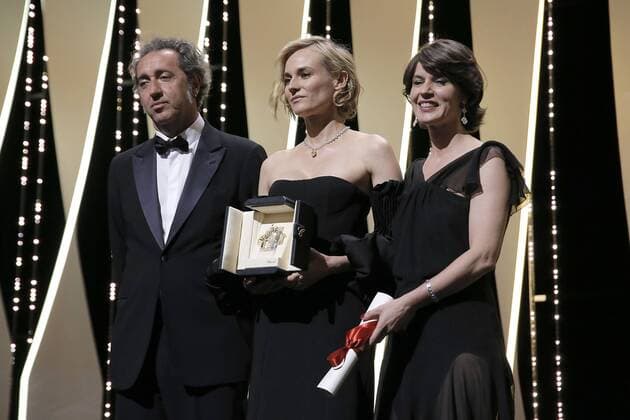 70eme Festival du Film de Cannes - Ceremonie de cloture. Photo: Laurent Guerin E Press Photo Irene Jacob;Diane Kruger;Paolo Sorrentino Cannes France  521781