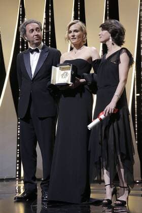 70eme Festival du Film de Cannes - Ceremonie de cloture. Photo: Laurent Guerin E Press Photo Irene Jacob;Diane Kruger;Paolo Sorrentino Cannes France  521781