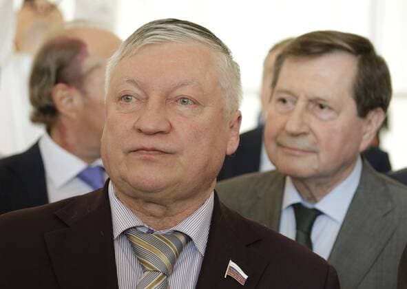 Anatoli Jewgenjewitsch Karpow; 1975 bis 1985 Schachweltmeister sowie von 1993 bis 1999 FIDE-Weltmeister, Deutschland, Berlin, Bundestag, Reichstagsgebäude, Fraktionsebene. Deutsch-Russisches Parlamentarier-Schachturnier, 29.05.2017