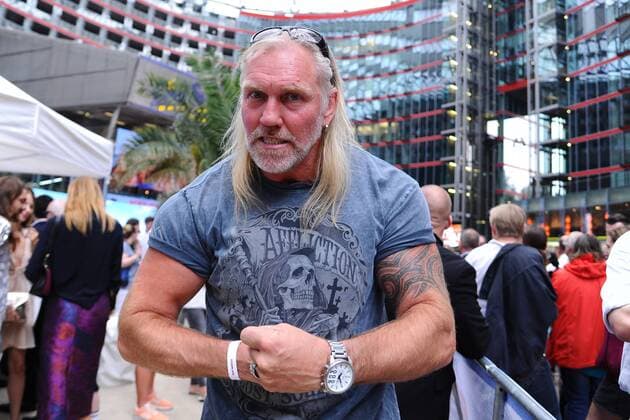 Ulf Herman, Herman The German, Kult-Wrestler Legende Ankunft zur Europapremiere des neuen Baywatchfilmes im Sony Center Cinestar in Berlin, am 30.05.2017