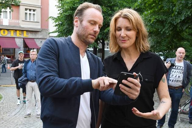 Mark Waschke, Vanessa Jopp, Regie Premiere TATORT AMOUR FOU, vom TV Sender RBB fuer die ARD Produktion in Berlin, am 31.05.2017