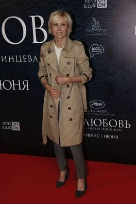 MOSCOW, RUSSIA - MAY 31, 2017: Actress Ingeborga Dapkunaite at the premiere of director Andrey Zvyagintsev s latest film Nelyubov Loveless . Zvyagintsev has won the Jury Prize for the film at the 70th Cannes Film Festival. Alexander Shcherbak TASS  TS050FA1