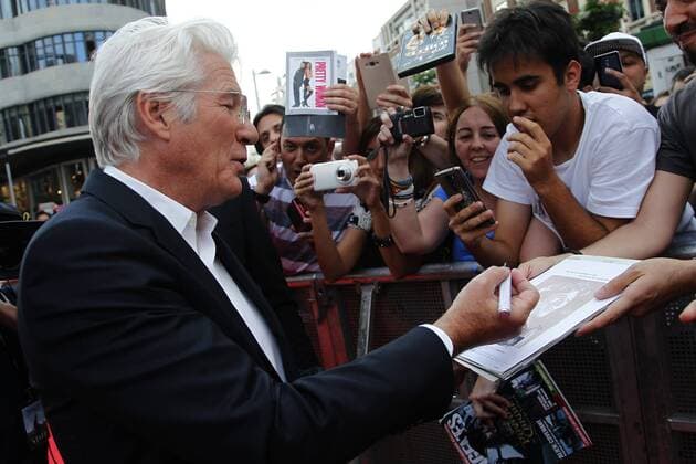 Richard Gere presents the charitable premiere of the film Norman, the man who get it all , along with his partner Alejandra Silva, in Madrid. (Photo: Jose L. Cuesta 261 Cordon Press). Cordon Press  J.xLuisxCuesta