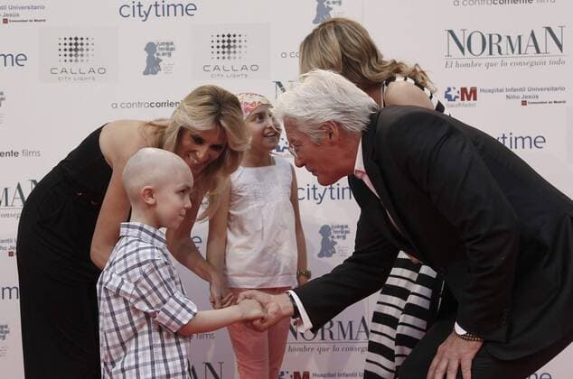 Richard Gere presents the charitable premiere of the film Norman, the man who get it all , along with his partner Alejandra Silva, in Madrid. (Photo: Jose L. Cuesta 261 Cordon Press). Cordon Press  J.xLuisxCuesta