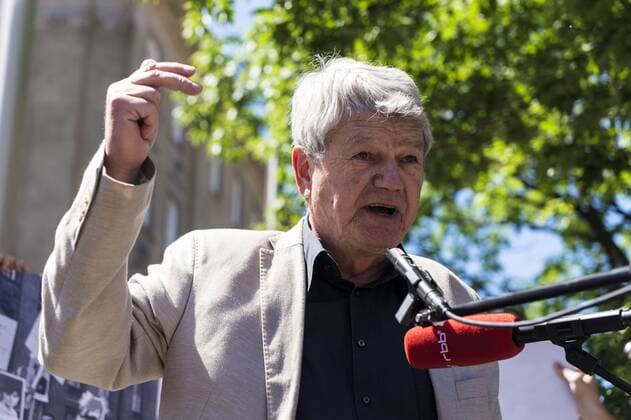 June 2, 2017 - Berlin, Berlin, Germany - Remembrance of the 50th anniversary of the death of BENNO OHNESORG in front of the town hall Schoeneberg. Dr. DIRK BEHRENDT, Senator for Justice, Consumer Protection and Anti-Discrimination, GRETCHEN KLOTZ-DUTSCHKE, former student activist, and WOLFGANG WIELAND, Justice Defender, rember the protests against the Shah s visit to the town hall and the subsequent police intervention.BENNO OHNESORG was a student at the Freie Universität Berlin and took part in the protests against the West Berlin visit of the Shah Reza Pahlavi on June 2. In the evening next to the German Opera, there were clashes between demonstrators and the police. The police officer Karl-Heinz Kurras shot the then 26-year-old Ohnesorg in a backyard on Krummenstrasse near the German Opera. The exact circumstances of the death are controversial and could not be clarified in detail. K - ZUMAs172 20170602_zap_s172_011 Copyright: xJanxScheunert