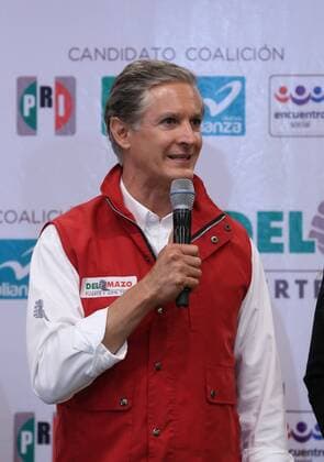 Candidate of the Institutional Revolutionary Party (PRI) to the government of the State of Mexico, Alfredo del Mazo, speaks during a press conference to announce himself as winner of the elections for the government of the State of Mexico, in Toluca, Mexico, on 4 June 2017. The governing Institutional Revolutionary Party (PRI) and the leftist National Regeneration Movement (Morena) today declared themselves winners in the gubernatorial elections of the State of Mexico from exit surveys. Parties PRI and Morena declared themselves winners in the gubernatorial elections of the State of Mexico !ACHTUNG: NUR REDAKTIONELLE NUTZUNG!  Copyright: xSáshenkaxGutiérrezx MEX70 20170605-636322372506636048