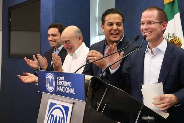 June 4, 2017 - Mexico - EUM20170604NAC58.JPG.CIUDAD DE MEXICO.- Election Elecciones-PAN.- Ricardo Anaya, presidente nacional del PAN, da por ganador a su partido en tres de cuatro estados en los que hubo elecciones, al encabezar una conferencia este domingo 4 de junio de 2017. Foto: Agencia EL UNIVERSAL Juan Carlos Reyes RCC. Mexico  - ZUMAu78_ 20170604_zaf_u78_095 Copyright: xJuancarlosreyesgx