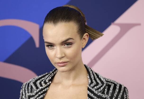 Josephine Skriver arrives on the red carpet at the 2017 CFDA Fashion Awards at the Hammerstein Ballroom on June 5, 2017 in New York City.  NYP20170605119 JOHNxANGELILLO