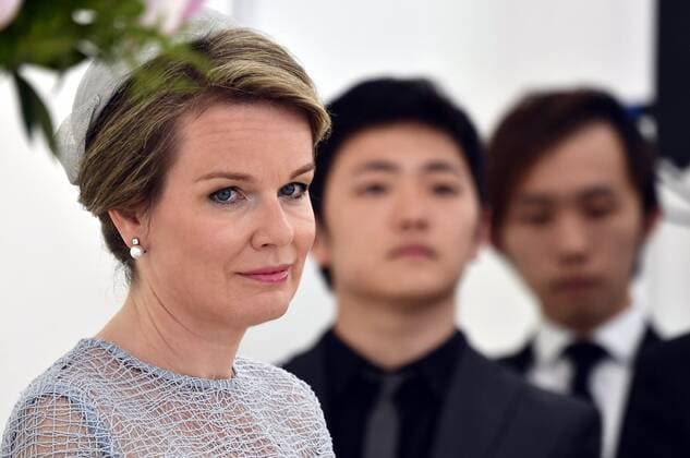 Queen Mathilde of Belgium pictured during the award ceremony for the laureates of the Queen Elisabeth Cello Competition 2017 at the Queen Elisabeth Music Chapel (Chapelle Musicale Reine Elisabeth - Muziekkapel Koningin Elisabeth), in Waterloo, Tuesday 06 June 2017.  ERICxLALMAND 05109098