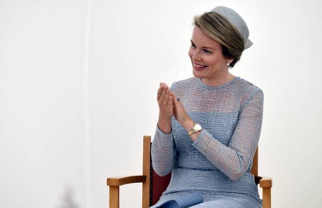 Queen Mathilde of Belgium pictured during the award ceremony for the laureates of the Queen Elisabeth Cello Competition 2017 at the Queen Elisabeth Music Chapel (Chapelle Musicale Reine Elisabeth - Muziekkapel Koningin Elisabeth), in Waterloo, Tuesday 06 June 2017.  ERICxLALMAND 05109101