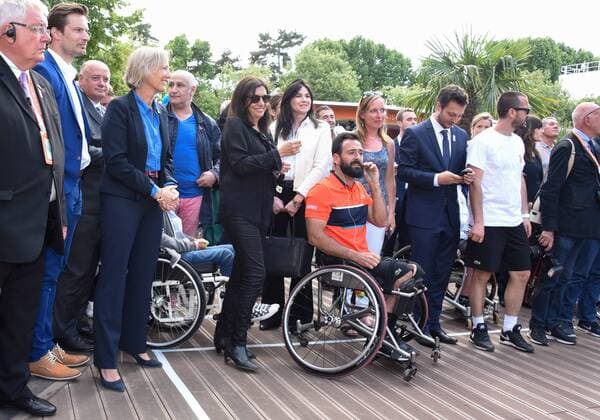 Anne Hidalgo ( Maire de Paris ) - Michael Jeremiasz NEWS : Roland Garros 2017 - Internationaux de France - 07 06 2017 FedericoPestellini Panoramic 