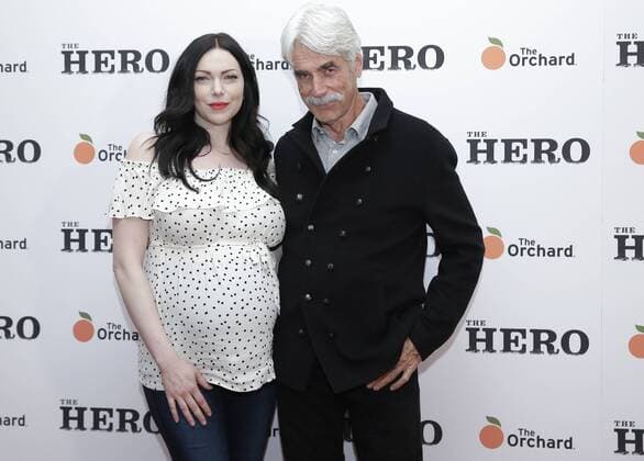 Laura Prepon and Sam Elliott arrive on the red carpet at The Hero New York Premiere at the Whitby Hotel on June 7, 2017 in New York City.  NYP20170607146 JOHNxANGELILLO