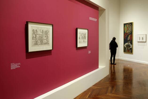A view of the paintings Dream and Lie of Franco 1 and Dream and Lie of Franco 2 (C) by Pablo Picasso at the exhibition Picasso and Rivera: Conversations through time , which features over 140 works of the artists coming from different museums of the world, at the Palace of Belle Arts in Mexico City, Mexico, 08 June 2017. The exhibition opens tomorrow. PABLO PICASSO AND DIEGO RIVERA AT THE PALACE OF BELLE ARTS IN MEXICO !ACHTUNG: NUR REDAKTIONELLE NUTZUNG!  Copyright: xJoséxMéndezx MEX001 20170608-636325535731112776