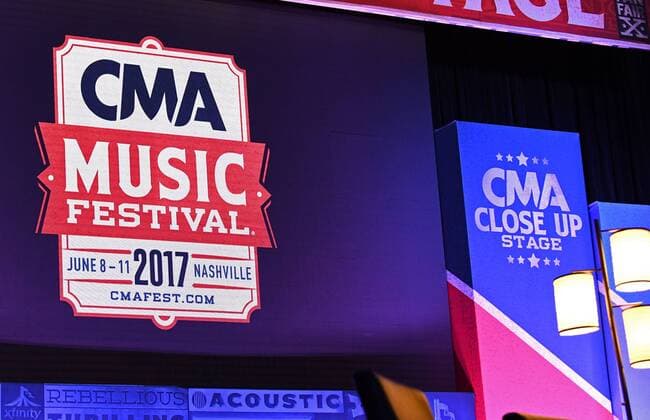 June 10, 2017 - Nashville, Tennessee, United States - 10 June 2017 - Nashville, Tennessee - . Brad Paisley and Carrie Underwood appear on the CMA Close-Up Stage during the 2017 CMA Music Festival held at Music City Center. It was announced that Brad and Carried would be returning for the 10th year as host s of the CMA Music Awards to be held in November. Photo Credit: Laura Farr AdMedia Nashville United States - ZUMAa123 20170610_zaa_a123_004 Copyright: xLauraxFarr Admediax