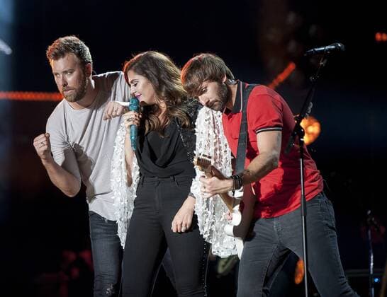 Jun. 10, 2017 - Nashville, Tennessee; USA - Singer CHARLES KELLEY, HILLARY SCOTT and DAVE HAYWOOD of the band Lady Antebellum performs at Nissan Stadium as part of the 2017 CMA Music Festival that is taking place in downtown Nashville. The four day country music festival will attract thousands of fans from around the world to see a variety of artist on multiple stages. Copyright 2017 . Nashville USA - ZUMAm78_ 20170610_zaf_m78_032 Copyright: xJasonxMoorex