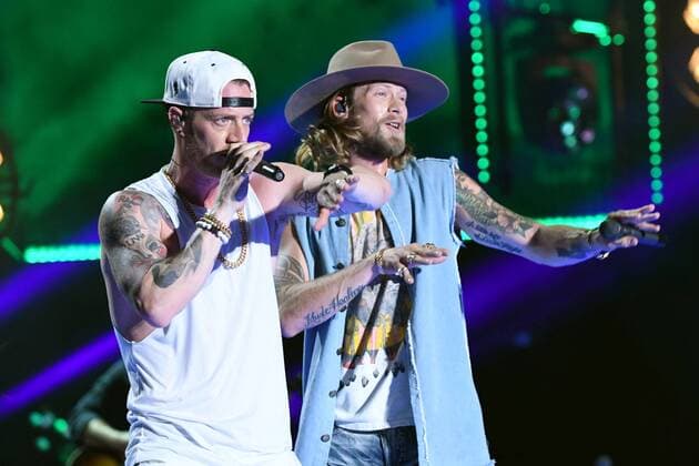 June 10, 2017 - Nashville, Tennessee, United States - 10 June 2017 - Nashville, Tennessee - Brian Kelley and Tyler Hubbard, Florida Geogria Line. 2017 CMA Music Festival Nightly Concert held at Nissan Stadium. Photo Credit: Dara-Michelle Farr AdMedia Nashville United States - ZUMAa123 20170610_zaa_a123_425 Copyright: xDara-MichellexFarr Admediax