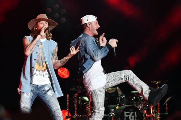 June 10, 2017 - Nashville, Tennessee, United States - 10 June 2017 - Nashville, Tennessee - Brian Kelley and Tyler Hubbard, Florida Geogria Line. 2017 CMA Music Festival Nightly Concert held at Nissan Stadium. Photo Credit: Dara-Michelle Farr AdMedia Nashville United States - ZUMAa123 20170610_zaa_a123_438 Copyright: xDara-MichellexFarr Admediax