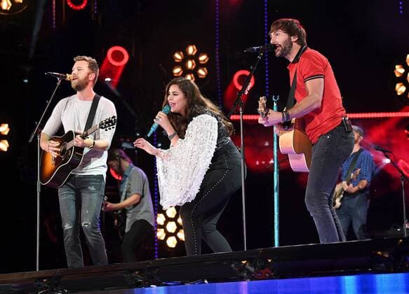 June 10, 2017 - Nashville, Tennessee, United States - 10 June 2017 - Nashville, Tennessee - Charles Kelley, Hillary Scott, Dave Haywood, Lady Antebellum. 2017 CMA Music Festival Nightly Concert held at Nissan Stadium. Photo Credit: Laura Farr AdMedia Nashville United States - ZUMAa123 20170610_zaa_a123_494 Copyright: xLauraxFarr Admediax