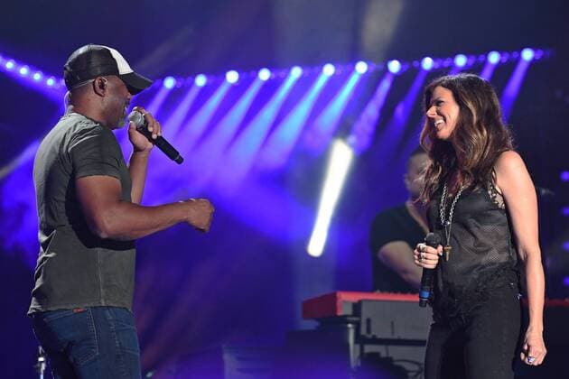 June 11, 2017 - Nashville, Tennessee, United States - 11 June 2017 - Nashville, Tennessee - Darius Rucker, Karen Fairchild. 2017 CMA Music Festival Nightly Concert held at Nissan Stadium. Photo Credit: Dara-Michelle Farr AdMedia Nashville United States - ZUMAa123 20170611_zaa_a123_158 Copyright: xDara-MichellexFarr Admediax