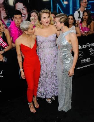 June 12, 2017 - New York, NY, United States - 12 May 2017 - New York, New York - Zoe Kravitz, Jillian Bell, Scarlett Johansson. Rough Night NYC Premiere at AMC Loews Lincoln Square. Photo Credit: Mario Santoro AdMedia New York United States - ZUMAa123 20170612_zaa_a123_022 Copyright: xMarioxSantoro Admediax