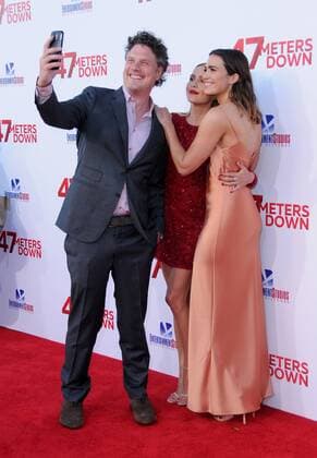 June 12, 2017 - Westwood, CA, United States - 12 June 2017 - Westwood, California - Claire Holt, Johannes Roberts, Mandy Moore. 47 Meters Down Los Angeles Premiere held at Regency Village Theatre in Westwood. Photo Credit: AdMedia Westwood United States - ZUMAa123 20170612_zaa_a123_103 Copyright: xBirdiexThompsonx