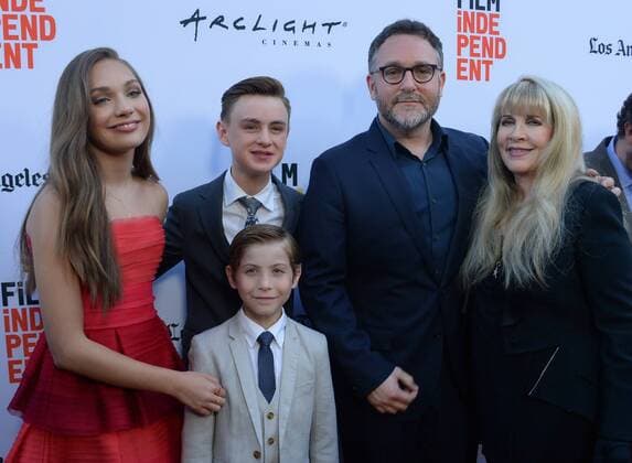 Cast members Maddie Ziegler, Jacob Tremblay (foreground), Jaeden Lieberher, director Colin Trevorrow and singer-songwriter Stevie Nicks (L-R) attend the premiere of the motion picture dramatic thriller The Book of Henry at the ArcLight in Culver City, California on June 14, 2017. Storyline: A single mother discovers a scheme in her son s book to rescue a young girl from the hands of her abusive stepfather and sets out to execute the plan at any cost.  LAP2017061428 JIMxRUYMEN