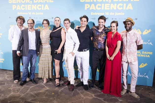 Salva Reina, Jordi Sanchez, Silvia Alonso, Rossy de Palma, Eduardo Casanova, director of the film Alvaro Diaz Lorenzo, David Guapo, Megan Montaner and Bore Buika attends to premiere of Senor, dame paciencia at Fortuny Palace in Madrid, June 15, 2017. Spain. (20170615054)