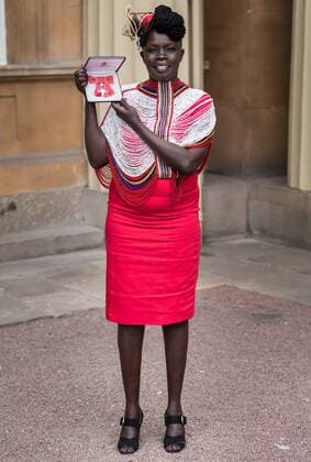 . 16 06 2017. London, United Kingdom. Akuja De Garang, who received a MBE at an Investiture at Buckingham Palace in London.  xCPNAx xi-Imagesx IIM-15396-0023