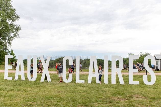June 16, 2017 - Eau Claire, Wisconsin, U.S - A family poses for a photo during Eaux Claires Music Festival in Eau Claire, Wisconsin Eau Claire U.S. - ZUMAs135 20170616_zap_s135_052 Copyright: xDanielxDeSloverx