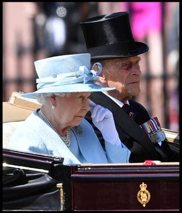 . 17 06 2017. London, United Kingdom. Trooping the Colour. HM The Queen Elizabeth II and the Duke of Edinburgh leave Buckingham Palace for Trooping the Colour.  xAndrewxParsonsx xi-Imagesx IIM-15403-0014