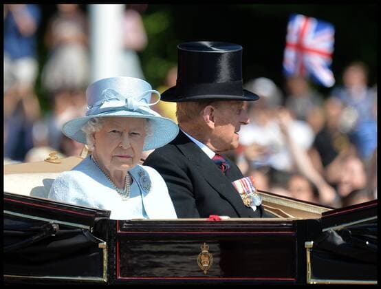 . 17 06 2017. London, United Kingdom. Trooping the Colour. HM The Queen Elizabeth II and the Duke of Edinburgh leave Buckingham Palace for Trooping the Colour.  xAndrewxParsonsx xi-Imagesx IIM-15403-0039
