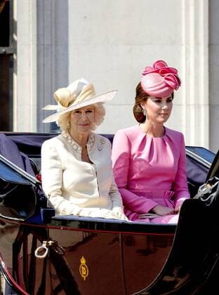17-06-2017 England The ceremony of the Trooping the Colour, marking the monarch s official birthday, in London. 17-06-2017 England The ceremony of the Trooping the Colour, marking the monarch s official birthday, in London. Catherine, Kate, Duchess of Cambridge and Camilla, Duchess of Cornwall  Copyright: xPPE Nieboerx