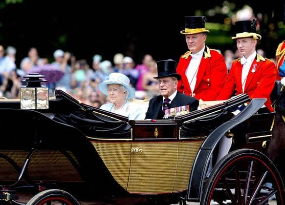 17-06-2017 England The ceremony of the Trooping the Colour, marking the monarch s official birthday, in London. Queen Elizabeth II and Prince Philip, Duke of Edinburgh  Copyright: xPPEx