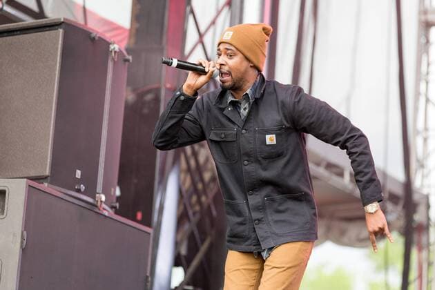June 17, 2017 - Eau Claire, Wisconsin, U.S - Rapper DANNY BROWN (DANIEL DEWAN SEWELL) during Eaux Claires Music Festival in Eau Claire, Wisconsin Eau Claire U.S. - ZUMAs135 20170617_zap_s135_045 Copyright: xDanielxDeSloverx