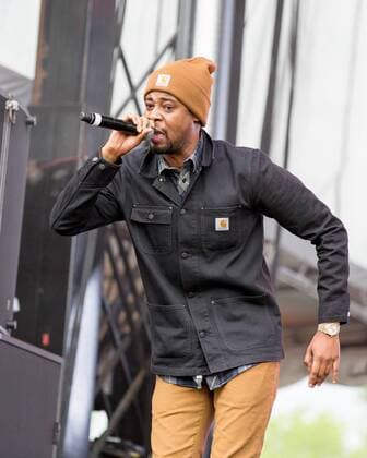 June 17, 2017 - Eau Claire, Wisconsin, U.S - Rapper DANNY BROWN (DANIEL DEWAN SEWELL) during Eaux Claires Music Festival in Eau Claire, Wisconsin Eau Claire U.S. - ZUMAs135 20170617_zap_s135_055 Copyright: xDanielxDeSloverx