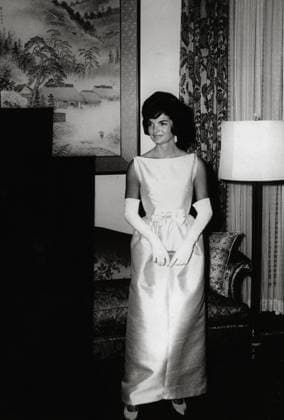 First Lady Jacqueline Bouvier Kennedy attends dinner with the Prime Minister of Japan at the Japanese Embassy June 21, 1961 in Washington, DC. (Photo courtesy of JFK Library)  1003_115