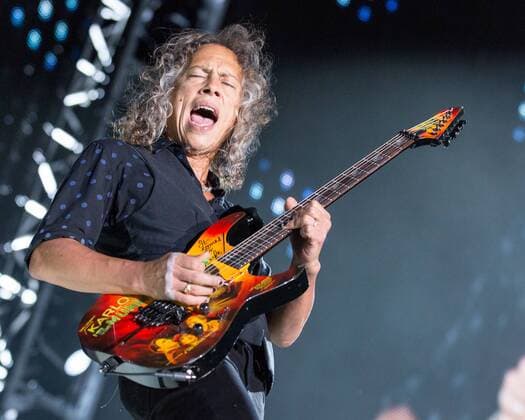 June 18, 2017 - Chicago, Illinois, U.S - KIRK HAMMETT of Metallica during WorldWired Tour at Soldier Field in Chicago, Illinois Chicago U.S. - ZUMAs135 20170618_zap_s135_023 Copyright: xDanielxDeSloverx