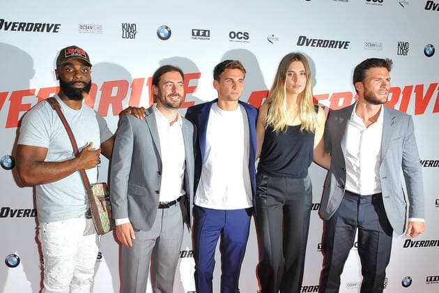 Scott Eastwood, Freddie Thorp and Gaia Weiss attend Overdrive movie premiere at Gaumont Opera in Paris, France, on June 19, 2017. Photo by Favier E-PRESSPHOTO.COM Paris France  526906