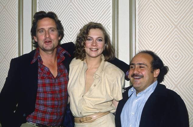Michael Douglas, Kathleen Turner and Danny Devito doing PR for Romancing the Stone 1984.  Copyright: xJeanxCummingsx 1289_002