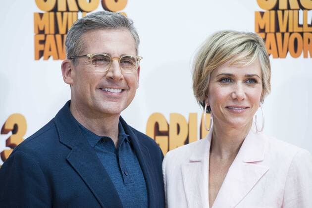 American actor Steve Carrell and american actress Kristen Wiig attends to the presentation of film Gru, Mi Villano Favorito 3 (Despicable Me 3 ) in Madrid, June 20, 2017. Spain.  (20170620011)