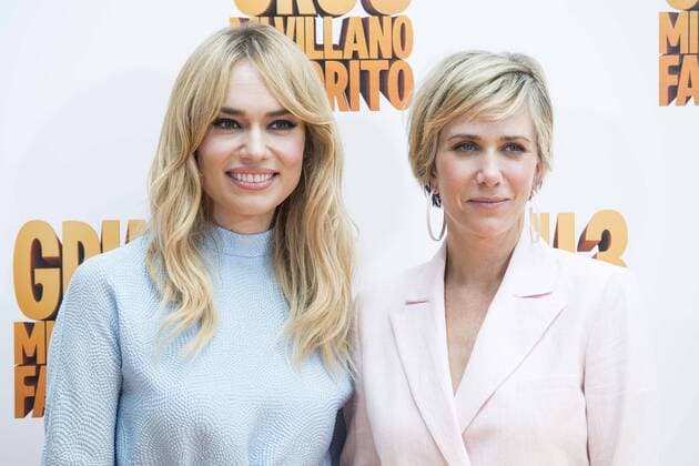 Spanish actress Patricia Conde and American actress Kristen Wiig attends to the presentation of film Gru, Mi Villano Favorito 3 (Despicable Me 3 ) in Madrid, June 20, 2017. Spain.  (20170620022)