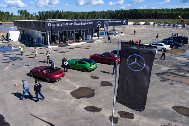 MOSCOW REGION, RUSSIA - JUNE 20, 2017: A view of the construction site for a new Mercedes-Benz plant at a ceremony to lay its foundation stone in the Yesipovo industrial park. Sergei Bobylev TASS  TS053C89