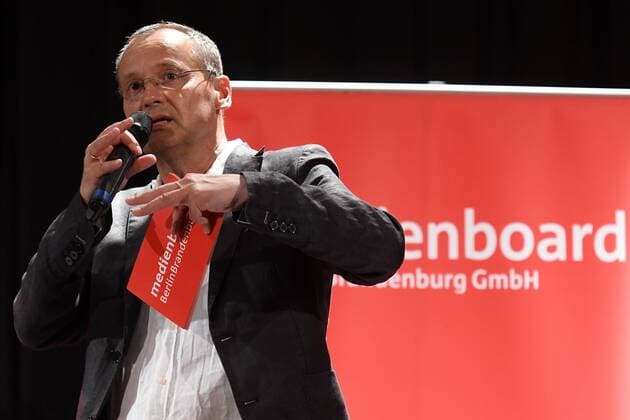 Knut Elstermann zum 19. Mal wurde der Kinoprogrammpreis Berlin-Brandenburg verliehen. Mit insgesamt 432.500 Euro wurden im City Kino Wedding das vielfaeltige Engagement und die innovative Programmgestaltung in 48 Filmtheatern - 32 in Berlin und 16 in Brandenburg - geehrt in Berlin am 20.06.2017