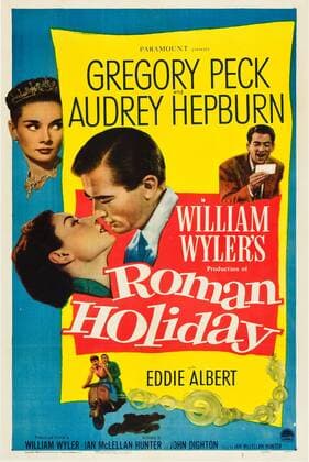 Audrey Hepburn and Gregory Peck, Roman Holiday 1953 Paramount Poster Hollywood CA USA  Copyright: xHAx 31386_641