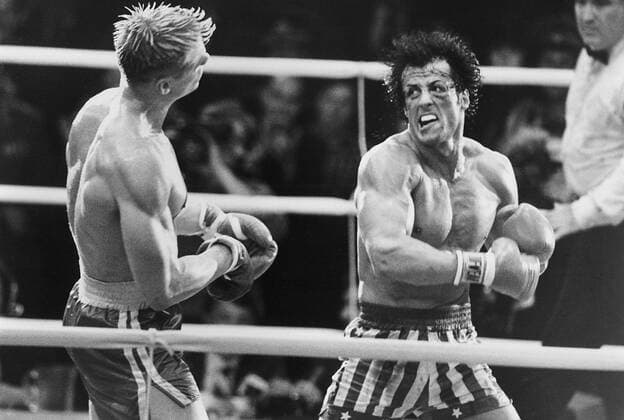 Studio Publicity Still from Rocky IV Sylvester Stallone, Dolph Lundgren © 1985 MGM UA Los Angeles CA USA  Copyright: xAmericanxPictorialx 31703101