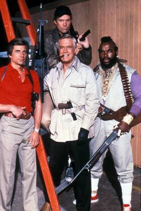 Studio Publicity Still from The A-Team Dirk Benedict, Dwight Schultz, George Peppard, Mr. T 1984 Los Angeles CA USA Copyright: xAmericanxPictorialx 31706120