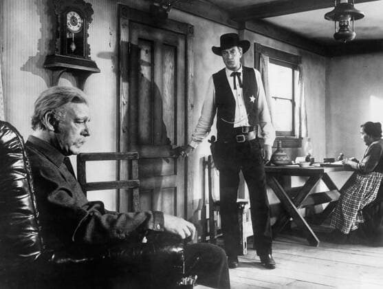 OSCARS. Bester Hauptdarsteller. Preisträger 1951-1960 Studio Publicity Still: High Noon Gary Cooper, Lon Chaney Jr. 1952 Universal Hollywood CA USA  Copyright: xHAx 32039_052CPC