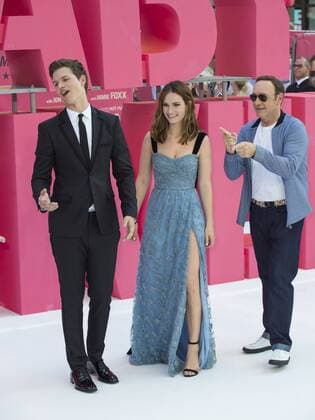 Baby Driver European Premiere London.UK. Ansel Elgort, Lily James and Kevin Spacey at Baby Driver European Premiere. Cineworld Leicester Square. 21st June 2017 Ref;LMK386-S382-220617 