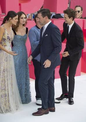 Baby Driver European Premiere London.UK. Elza Gonzalez, Lily James, John Hamm and Ansel Elgort at Baby Driver European Premiere. Cineworld Leicester Square. 21st June 2017 Ref;LMK386-S382-220617 