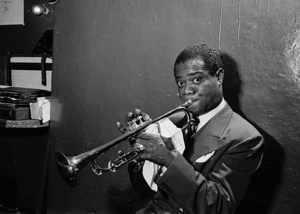 Portrait of Louis Armstrong, Aquarium, New York, N.Y., circa July 1946. Photo by: William P. Gottlieb Hollywood CA USA  Copyright: xWilliamxP.xGottliebx 32368_464THA